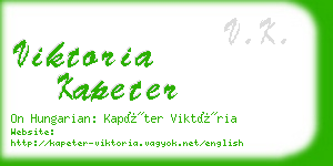 viktoria kapeter business card